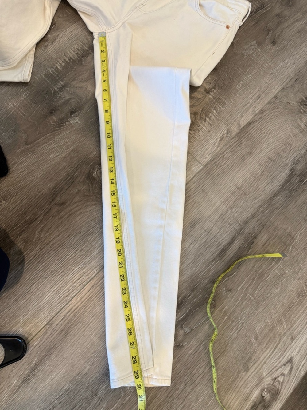 White Straight Leg Jeans - Picture 6 of 6
